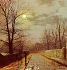 John Atkinson Grimshaw Lane In Cheshire painting